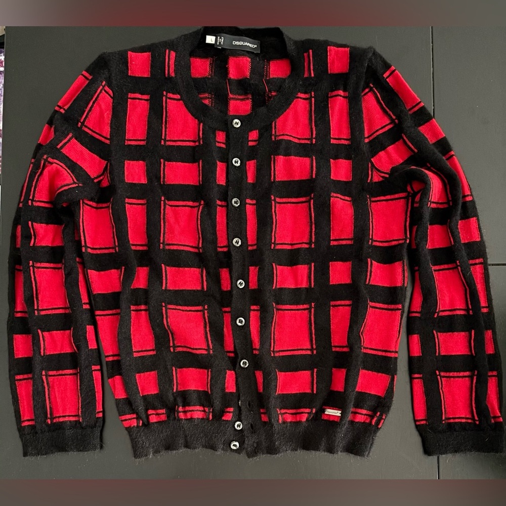 DSQUARED2 Angora & Wool Cardigan